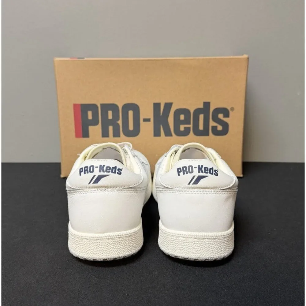 Pro-Keds Skyhawk Men's Size 13 (M) White/Blue/Red Low Top Leather Sneakers NWT